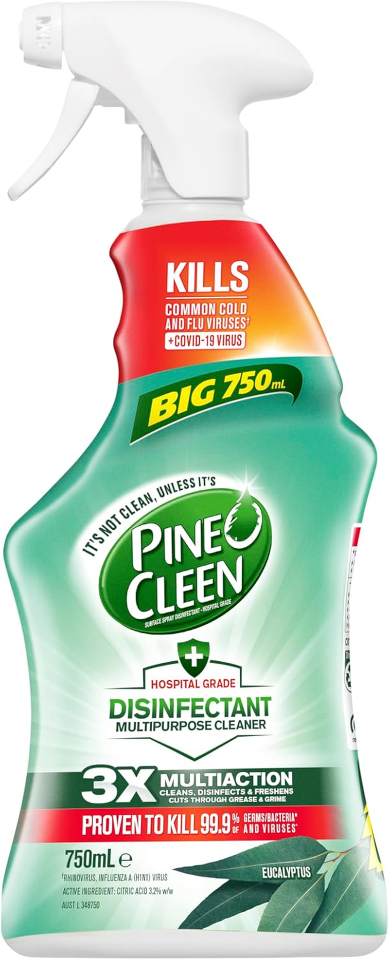 Pine O Cleen Disinfectant Multipurpose Cleaner Trigger Spray Eucalyptus 750Ml image number 4