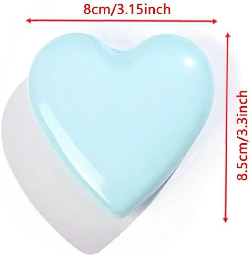 Heart Shape Mini Hair Brush for Purse Travel Folding Pocket Mirror Foldable Comb Women Girl (Pink)