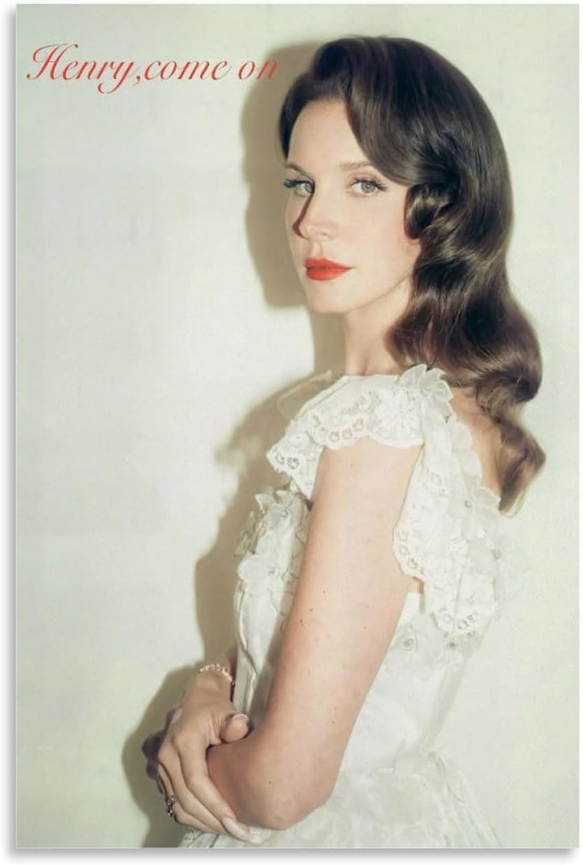 Lana Poster Del Rey Henry, Komm Schon Poster Canvas Painting Wall Art Picture Home Decor Print for Bedroom Living Room Dorm Study Bar Office 12X18Inch(30X45Cm)