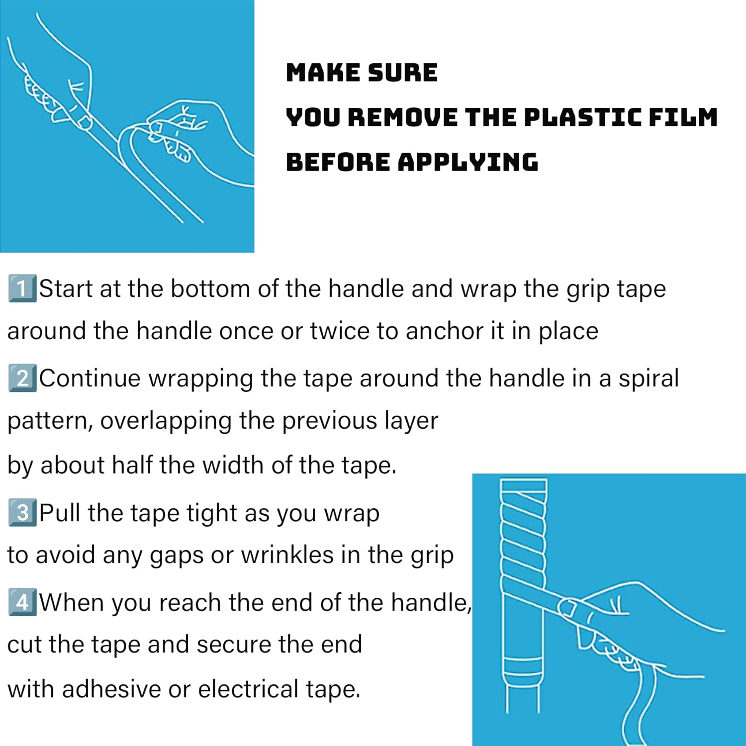 SPPHONEIX (6-Packs) Tennis Racket Grip Tape Sweat-Absorbing Handle Grip for Tennis, Badminton, Squash, Golf, Fishing, and Pickleball Overgrip