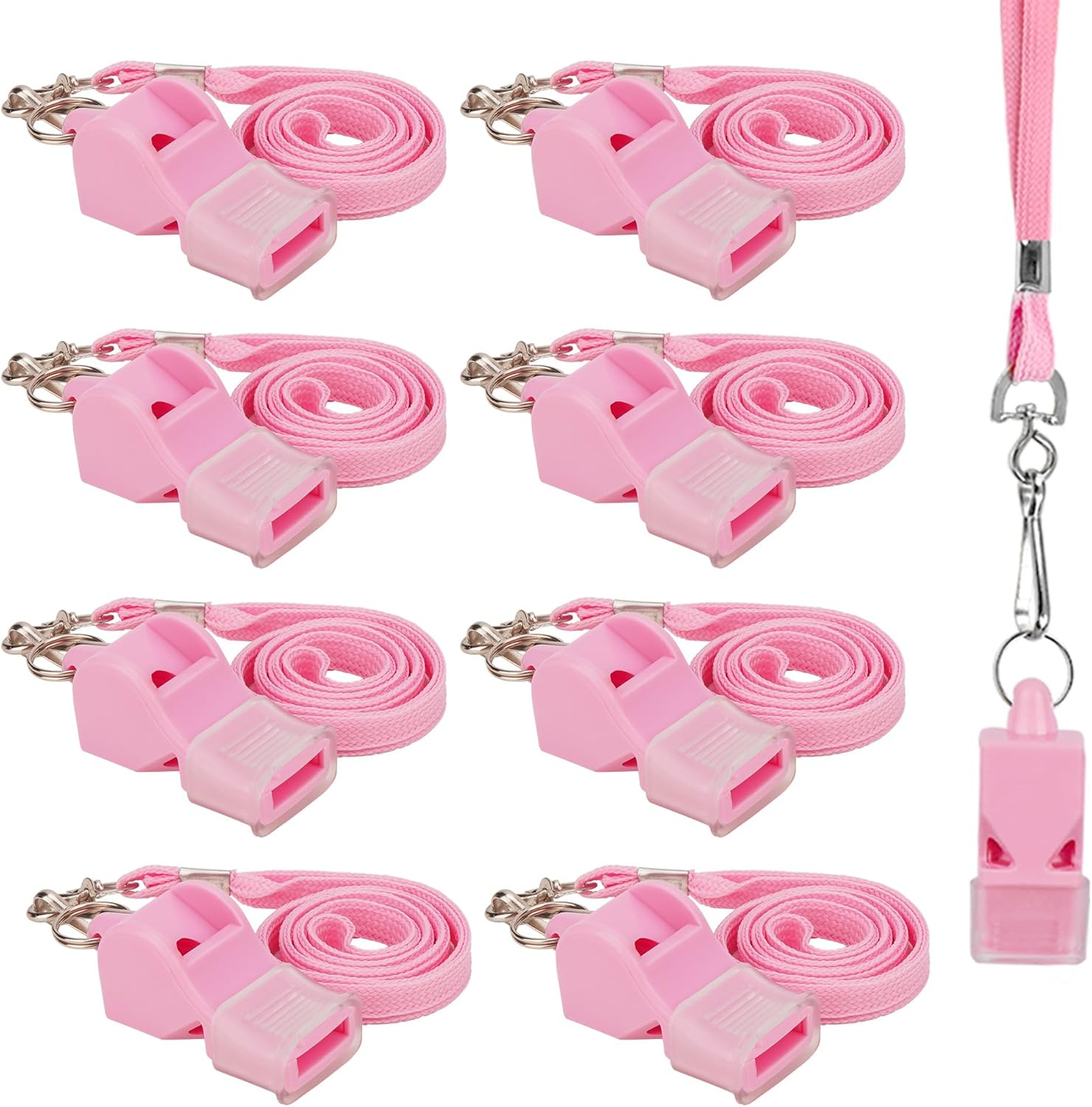 Biiange Whistle, Plastic Whistle, Whistle with Lanyard, for Outdoor Activities, Coach Trainning Whistles Party Whistles for Sports and Parties Gift