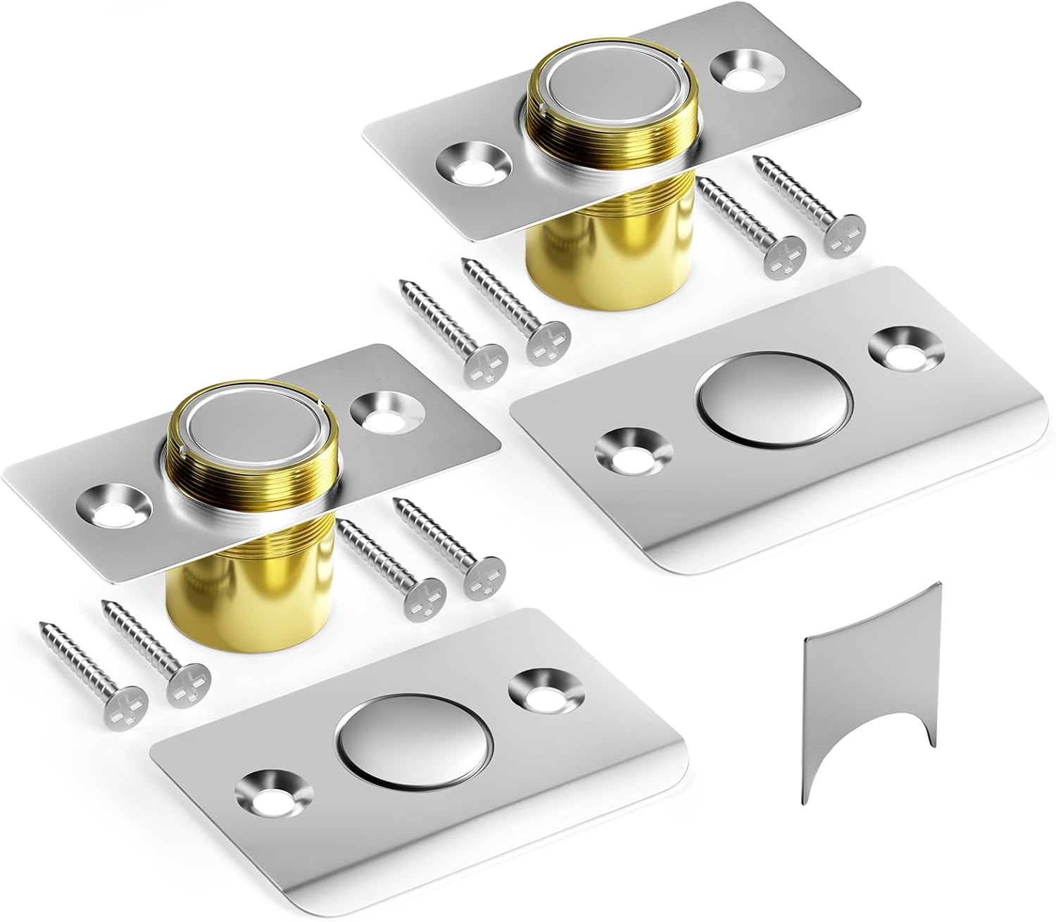 Tonitrui Silent Ball Catch, Adjustable Strong Magnet Door Catch，Using Noise Free, Replacing Door Ball Catch, with Identical Installation Dimension(2 Pack, Silver) image number 3