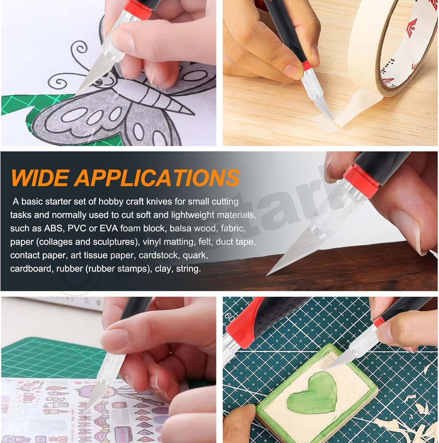 30Pcs Precision Craft Knife Hobby Knife Set with Art Knife Blades, Handles, Tweezers and Sharping Stone, Professional Art Exacto Knife for Plastic Wood Leather Art Carving Crafting