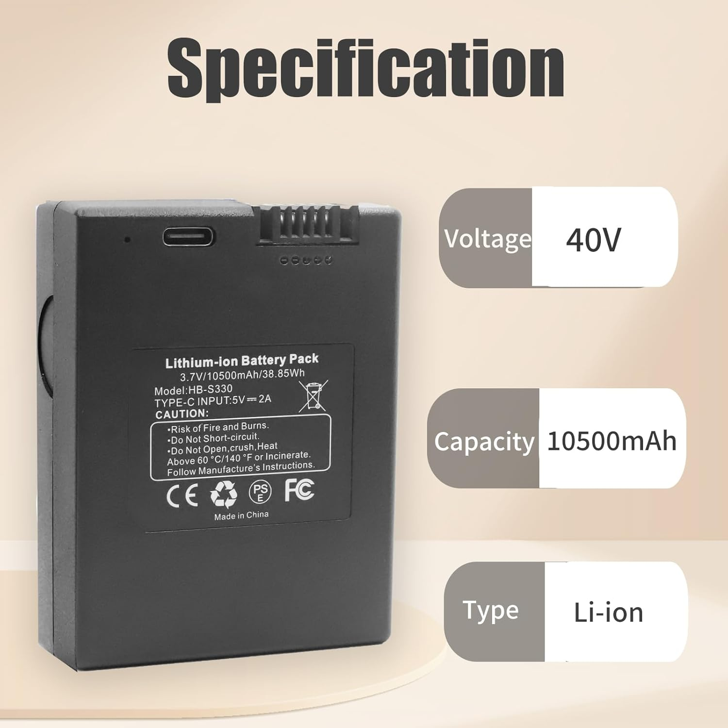 Abatinvo 10500Mah S330 Battery Compatible with Eufy S330 S230 E330 S231 Video Smart Lock 3-In-1 and Smart Drop image number 3