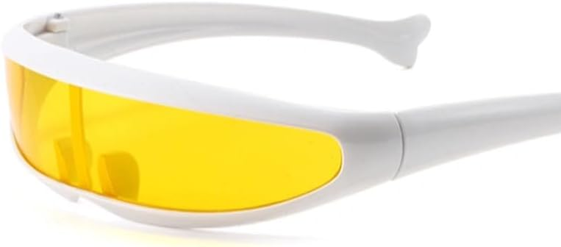 2PCS Futuristic Narrow Mirrored Visor Glasses for Party Women Men, Trendy Cyberpunk Visor Glasses Novelty Party Cool Alien Cyclops Shades (Black + Silver) image number 3