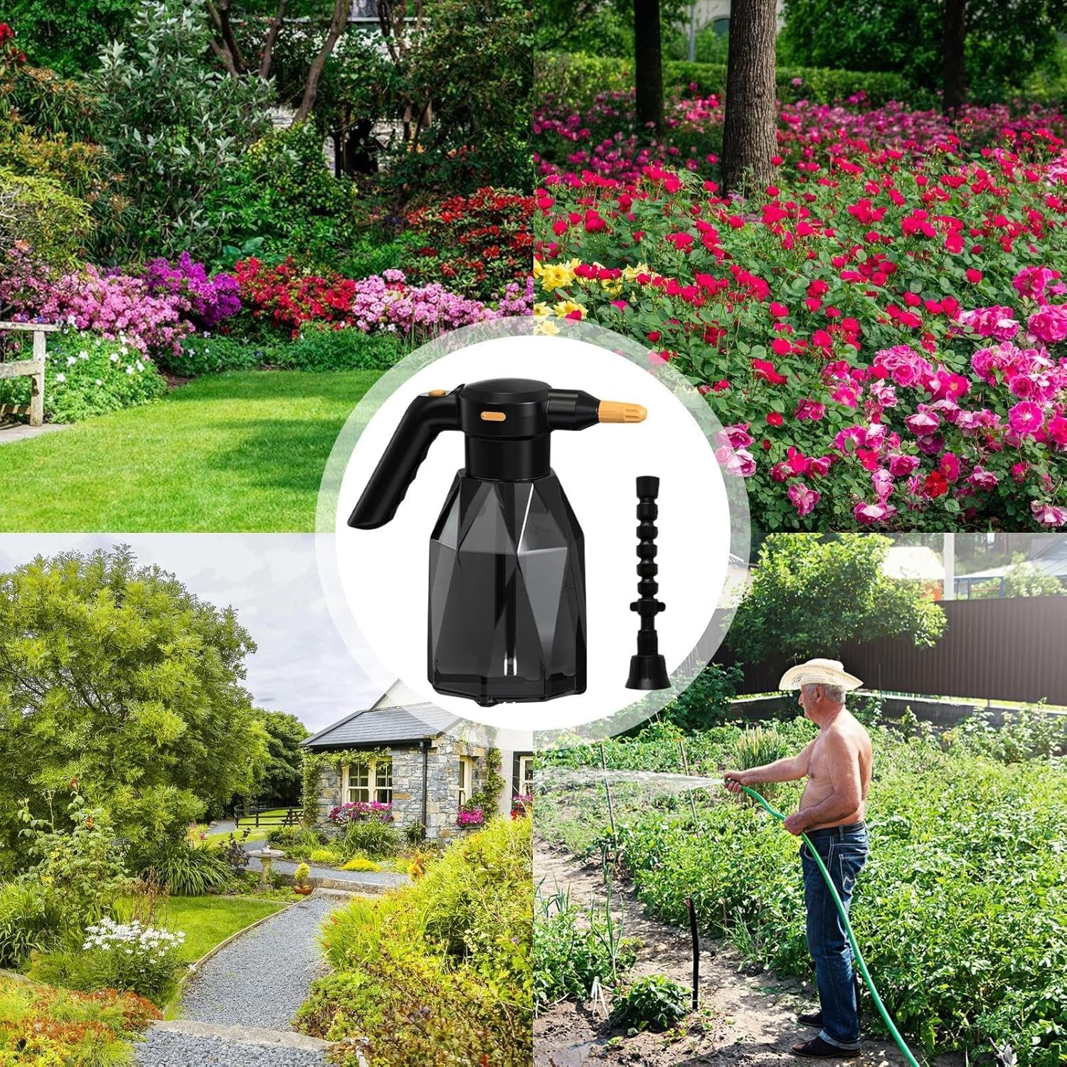 Electric Plant Sprayer Large Capacity Watering Can Ergonomic Watering Can Portable Electric Pressure Sprayer Gardening Supplies Car Washing Tool Rechargeable Watering Can Spray Bottle image number 2