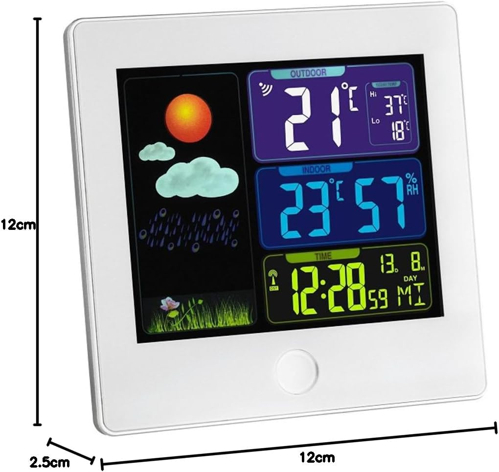 Blooming Weather 35.1133.02 Sun Colour Wireless Weather Station with Case - White image number 2