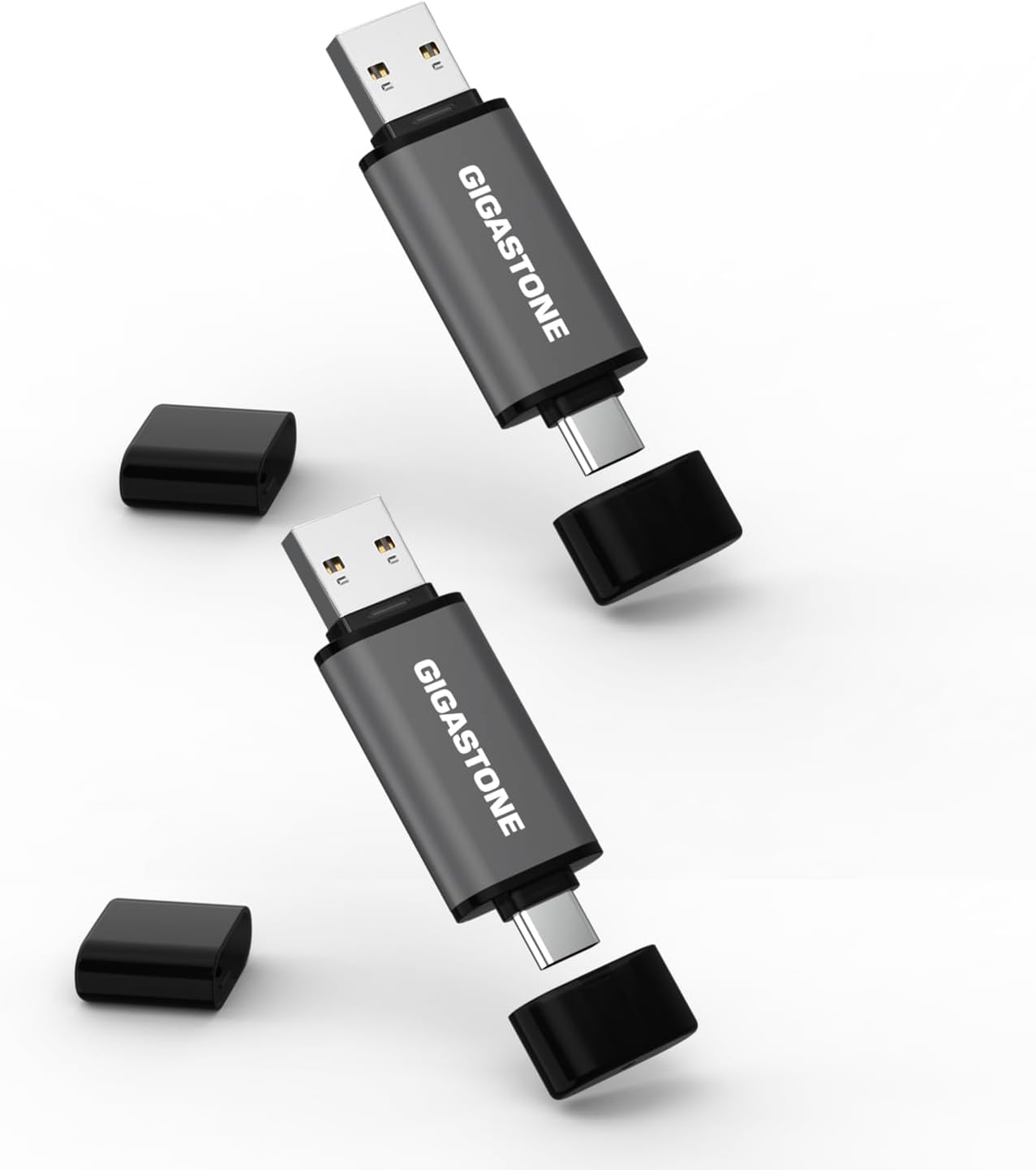GIGASTONE Z40 128GB 2-Pack 2-In-1 Dual OTG Flash Drive USB3.2 Gen 1, USB-A&USB-C, Reliable Performance, Durable, Data Storage,File Sharing, Backup,Boot Drive,Usb2.0/Usb3.0/Usb3.1 Interface Compatible image number 2