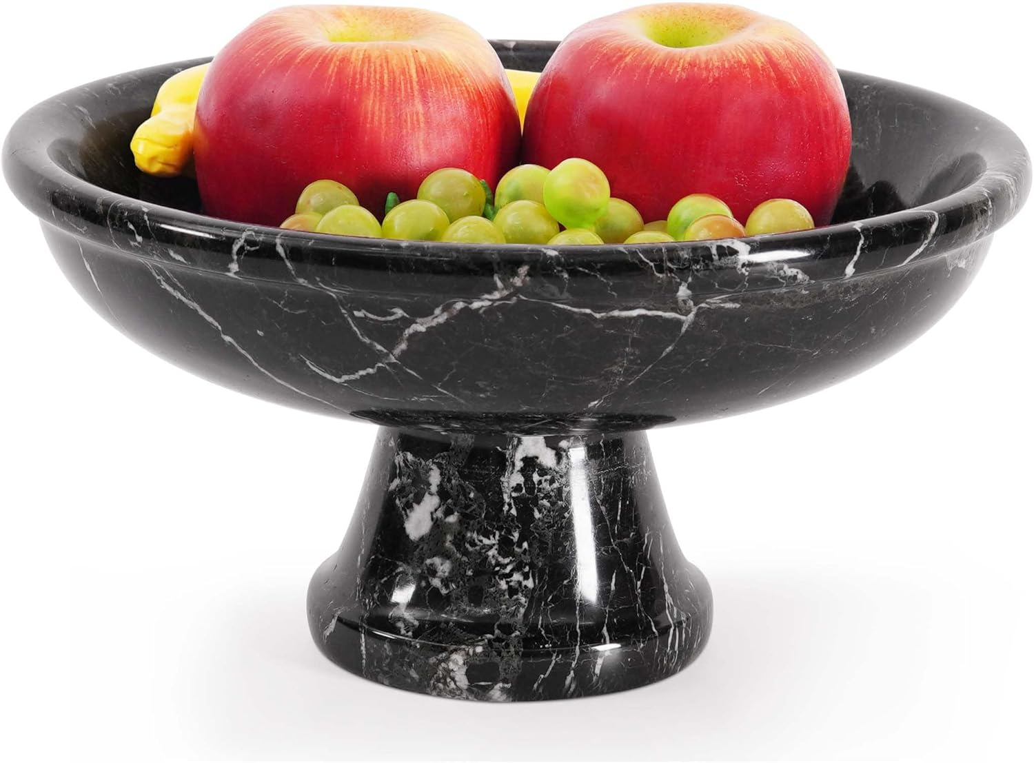 Radicaln Marble Fruit Bowl Black 10" Inches Handmade Fruit Bowl for Kitchen D&eacute;cor Fruits Holder for Dining Table Ideal Fruit Dishes