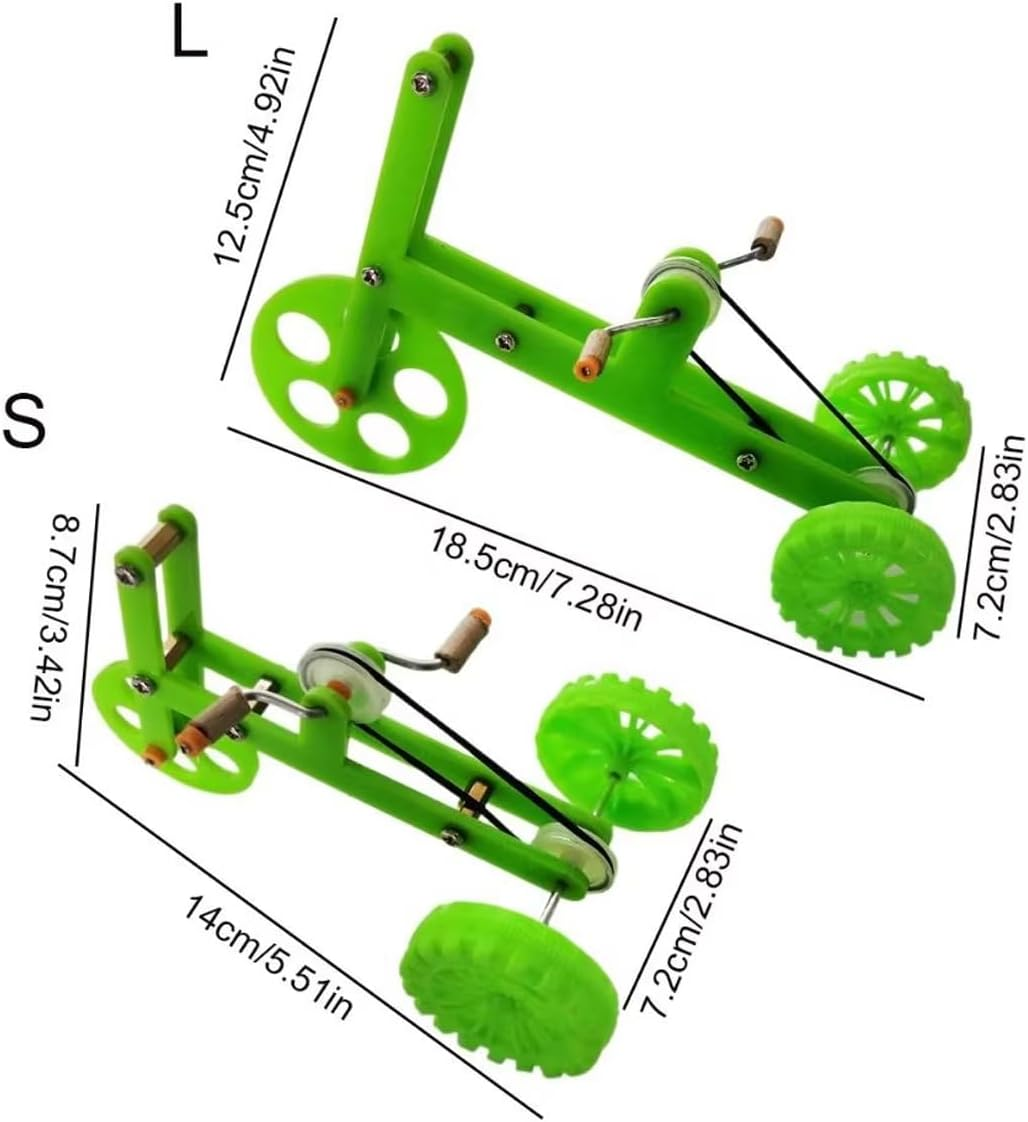 AIMALL Parrot Training Bicycle Toy, Interactive Bird Props for Small and Medium Birds, 5.51X2.83X3.42 Inch or 7.28X2.83X4.92 Inch, Includes Spare Belt image number 5