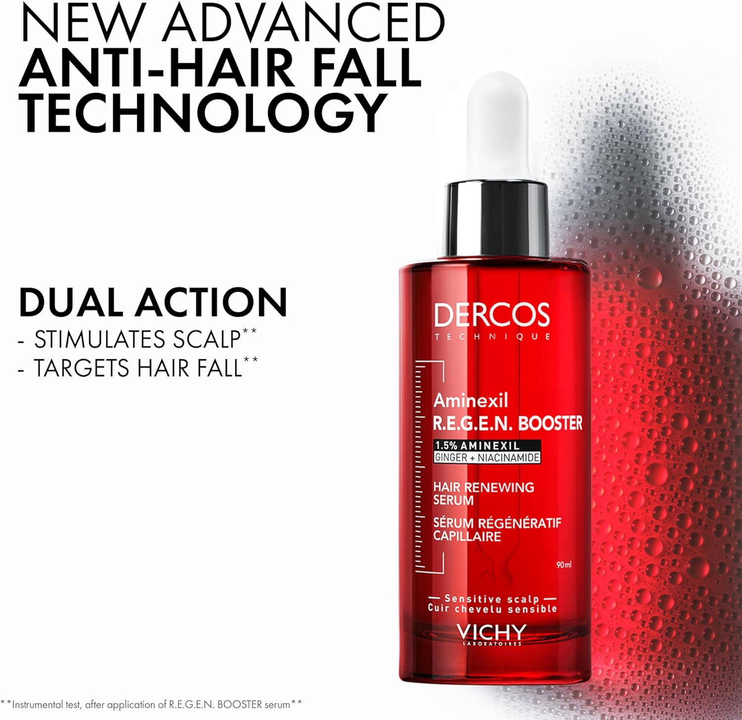 Vichy Dercos Serum R.E.G.E.N Hair Regenerative Booster 90 Ml image number 2