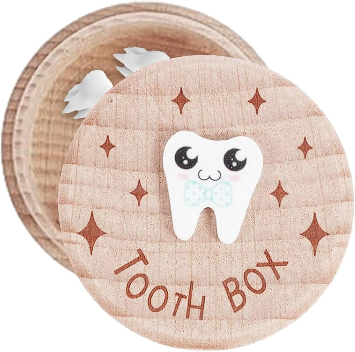 Wooden Kids Tooth Box, Baby Tooth Storage Container, First Tooth Keeper Box, Tooth Fairy Keepsake Chest, Wooden Tooth Holder for Children, Rustic Tooth Keep Chest, Compact Tooth Fairy Container