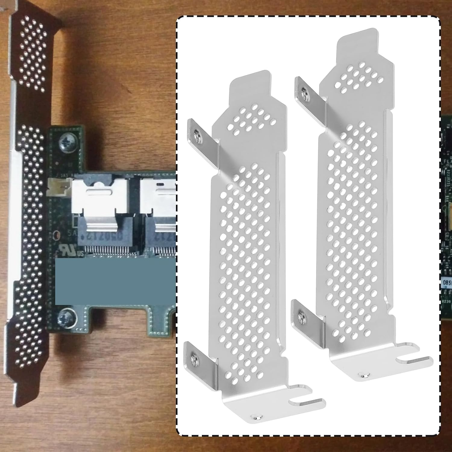 Ecsing 2Pcs Computers PCI Half Height Bracket Compatible with Dell H200 H310 Compatible with HP H220 with Screws