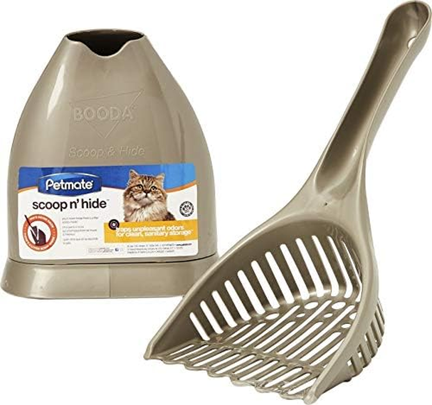 Petmate Boode Scoop'N Hide Deep-Bucket Cat Litter Scoop Built-In Rake 3 Colors image number 4