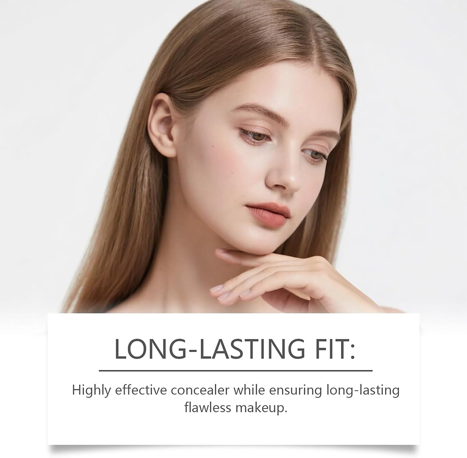 Luminance under Eye Brightener with Brush,Dark Circle Coverage,Under Eye Corrector Pink,Moisturizing Waterproof Foundation Conceale image number 5