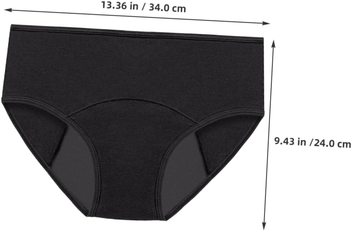 Outanaya 3Pcs Cotton Leakproof Menstrual Underwear Washable Period Panties High Absorbency Briefs for Women Postpartum Period Protection Confidence image number 5