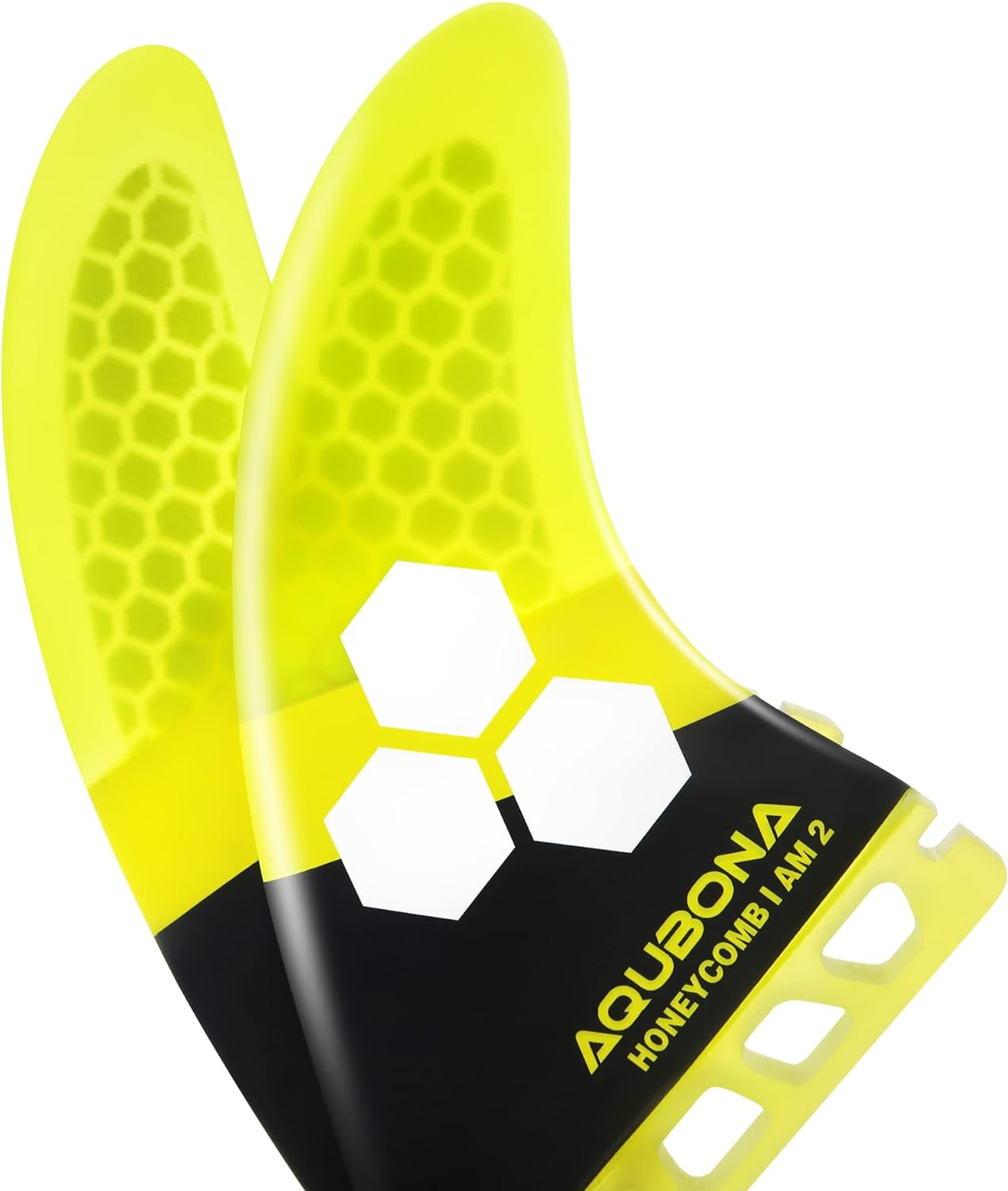 AQUBONA Dual Tab II AM FINS Surfboard Fiberglass Fins for Surfing with Fin Pocket, Fin Wrench, Multi-Colour (Small, Medium, Large) image number 1