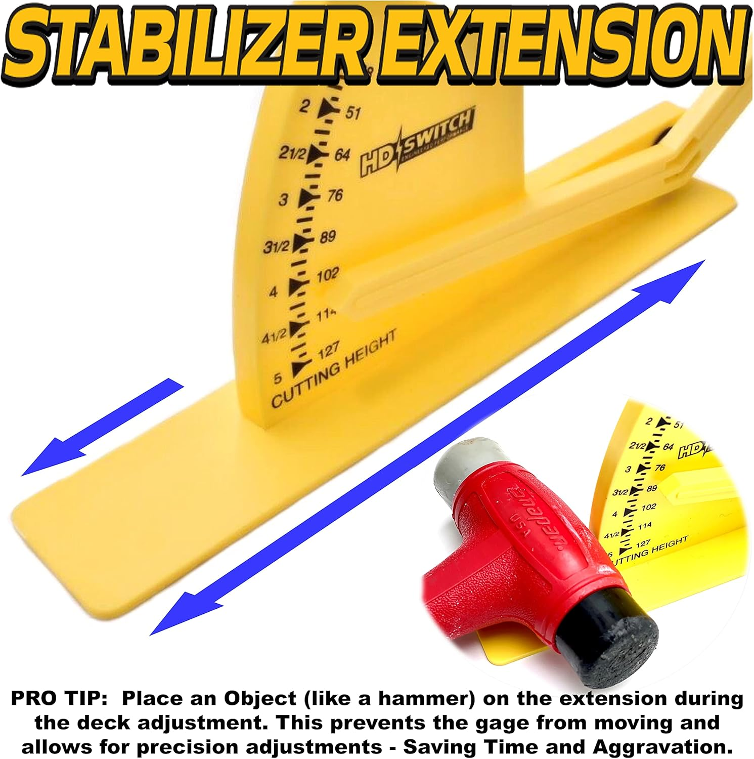 HD Switch - OEM Upgrade - Deck Blade Leveling Leveler Gage Gauge for Toro Exmark Snapper Simplicity Ferris Kubota Bush Hog Poulan Ariens Gravely Bobcat Lawn Mower Garden Tractors Zero Turn Lawnmowers image number 3