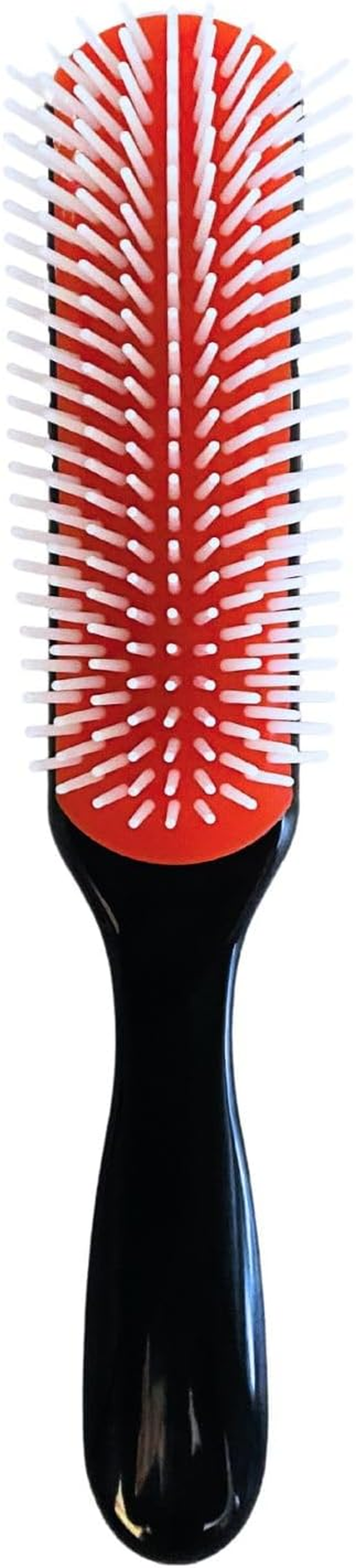 MDSTYLE Hair Brush for Curly, Thick, Wavy and Coily Hair - Curl Defining, Detangling, Styling, Blowdrying, Shaping - 9 Row Detangler Brush for Women and Men - Dry or Wet (Black Small 1Pc)