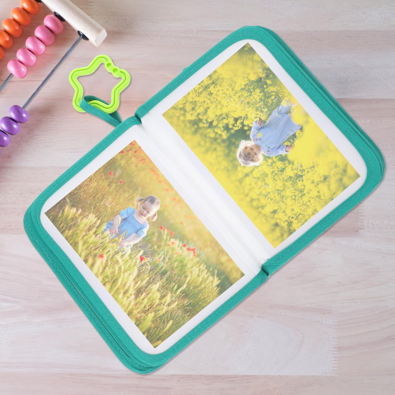 Hemobllo Baby Photo Album: Baby Cloth Book - My First Family Photo Book Holds 17 6X4 Inch Pictures Keepsake for Shower Newborn Toddler Boy Girl image number 1