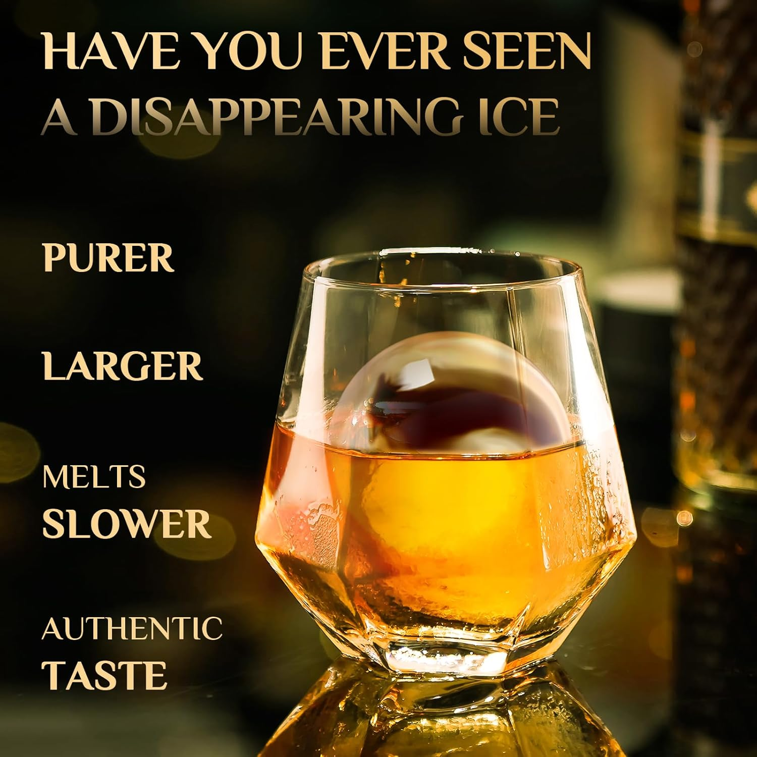 Clear Ice Cube Maker, 2.5" Stainless Steel Crystal Clear Ice Ball Maker, Non-Bpa Premium Silicone Ice Cube Molds for Whiskey & Cocktails, Easy-Release Sphere Ice Maker, Bourbon Gifts for Men image number 6