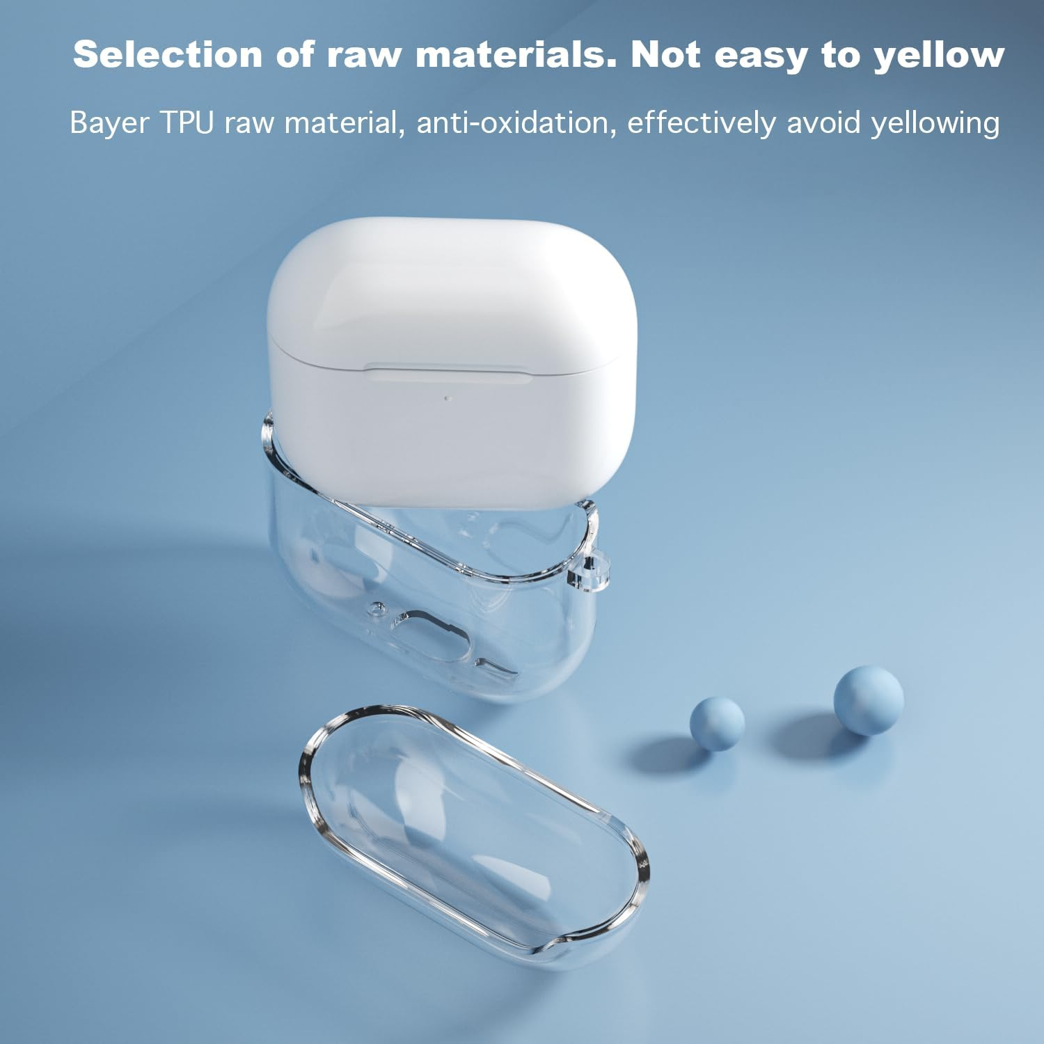 USTIYA Case for Apple Airpods 4 Cover Airpods4 2024 Shock-Absorption Transparent TPU Thickening (Pink/Red) image number 6