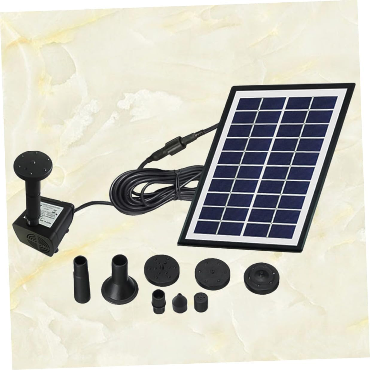 Balacoo 4W Solar Floating Fountain Water Pump for Garden Pond Outdoor Landscape Fish Tank Aerobic Water Feature Miniature Solar Fountain for Pool image number 6