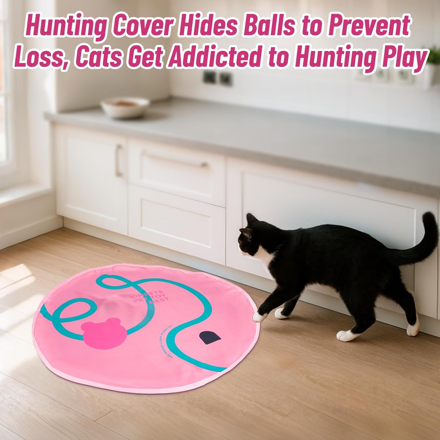 Interactive Cat Toy - New Upgraded Cat Puzzle Toys with Smart Jumping Balls for Pets, Oxford Fabric Wear-Resistant and Scratch-Resistant, Stimulate Hunting Instincts, Suitable for All Ages image number 2