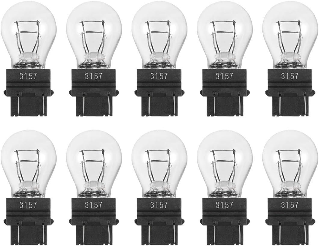 Osilly 10PCS Car 3157 Nature Light Bulb, 3157NB 12V Mini Automotive Brake Light Turn Miniature Taillight Turn Signal Light, Vehicle Exterior Decor Universal for SUV, Truck, RV and More image number 2