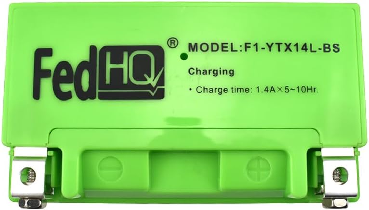 FEDHQ YTX14L-BS 12V 14Ah Motorcycle GEL Battery Dirt Bike ATV Quad Scooter Motorbike Replace STX14L-BS ETX14L GTX14L-BS WCP14L Compatible for Harley-Davidson image number 2