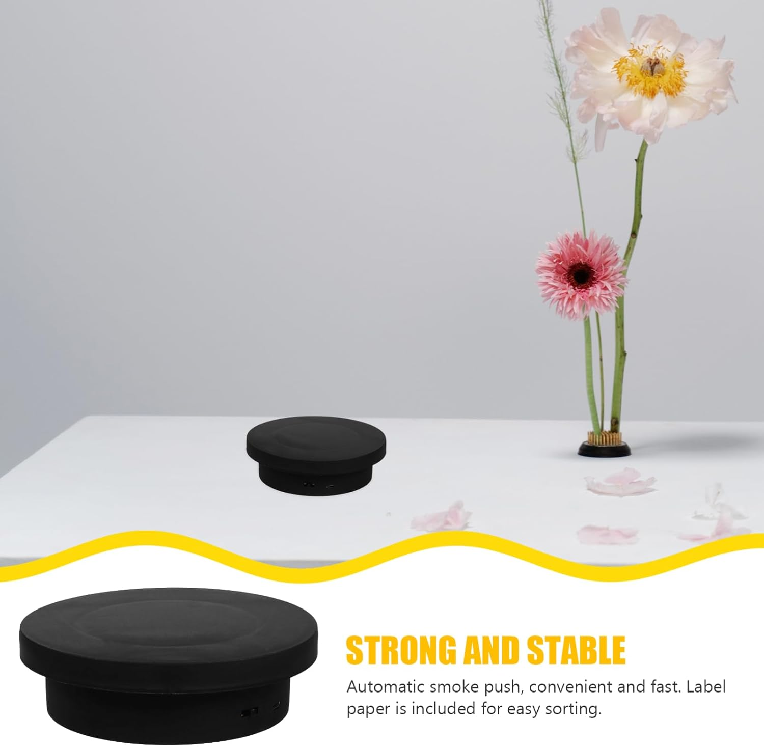 SOLUSTRE Motorized Rotating Turntable Display Stand Display Stands for Shopping Malls Studios - White image number 4