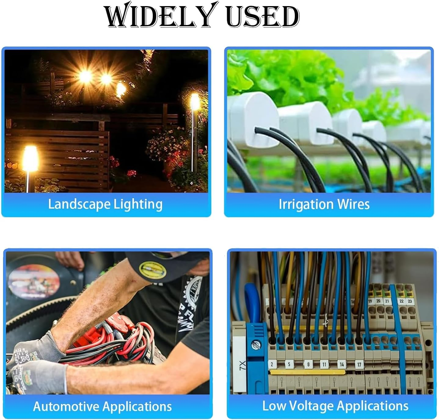 50Pcs Waterproof Wire Electrical Connectors,Outdoor Sealed Wire Connectors,Landscape Wire Connectors,Electrical Nut Caps for Sprinkler Landscape Light Irrigation Valves (Black) image number 4