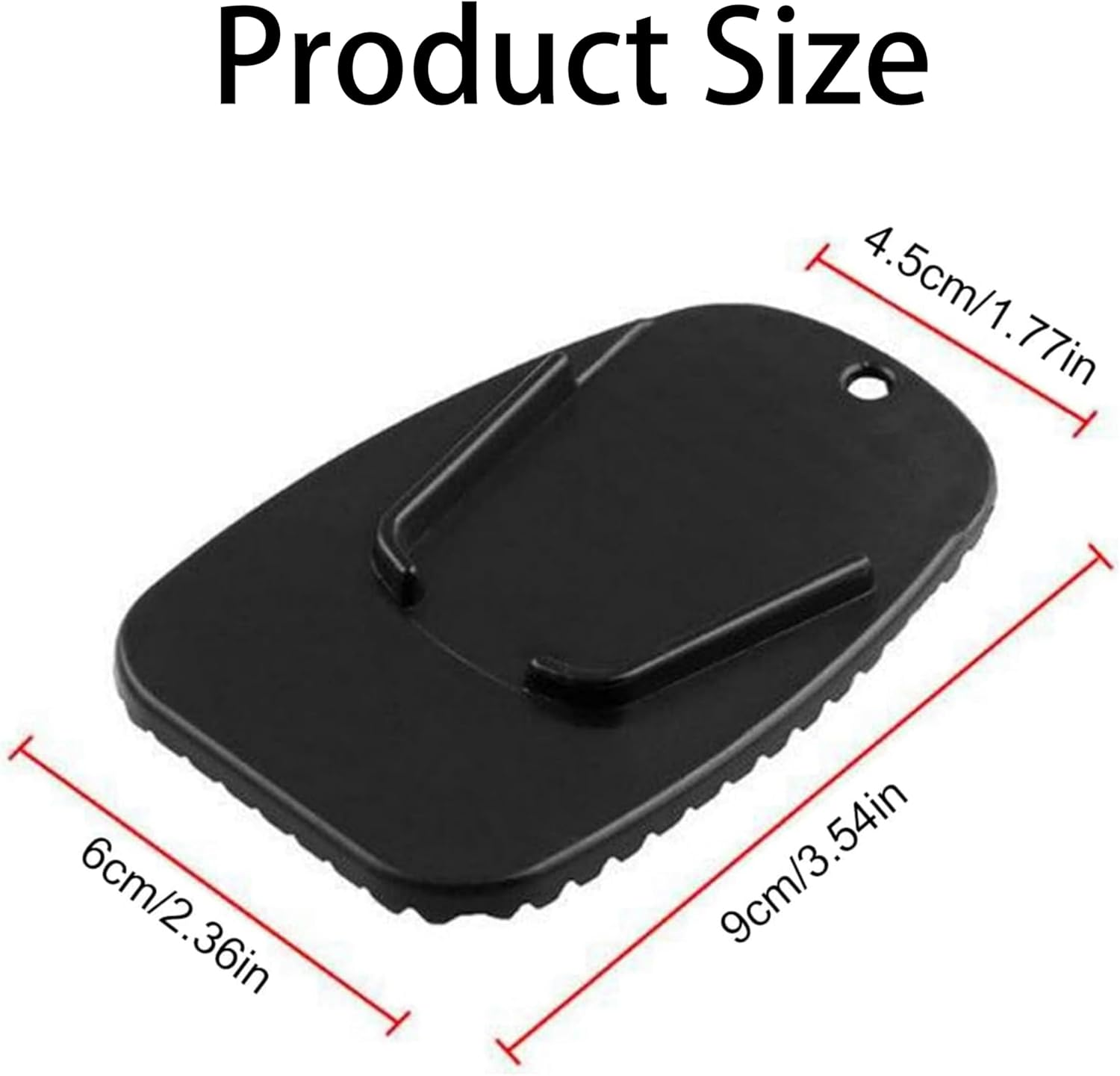 2Pcs Motorcycle Side Stand Puck, Motorbike Support Stand Kickstand Pad with Anti-Slip Base for Parking on Soft Ground, Grass, Garage and Camping image number 5