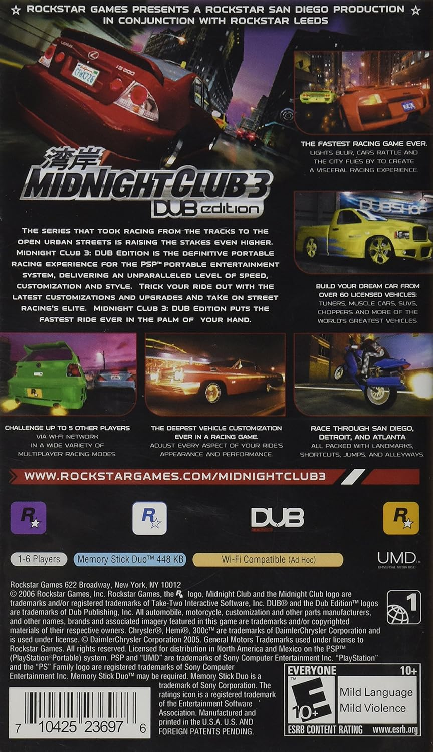 Midnight Club 3: Dub Edition / Game