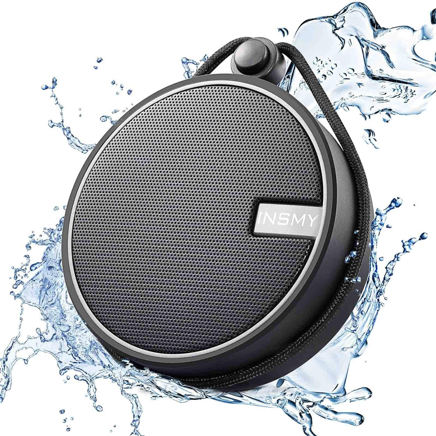 INSMY Portable Shower Speaker, IPX7 Waterproof Wireless Ourdoor Speaker with HD Sound, Support TF Card, Suction Cup for Home, Pool, Beach, Boating, Hiking image number 5
