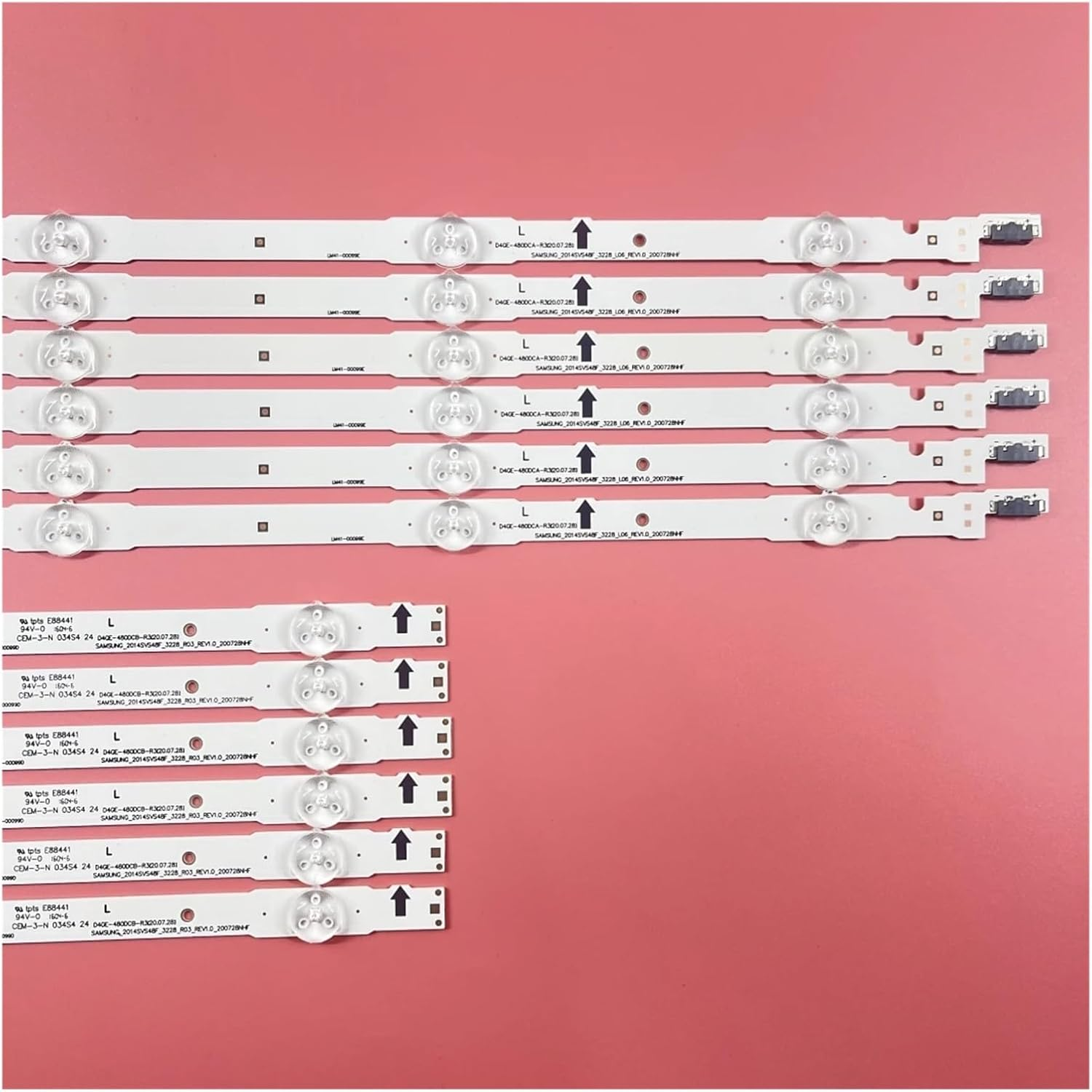 12PCS LED Backlight Strip for UE48H6400 UE48J5600 UE48J5600 UE48H5000 UE48H5500 UE48H6200AK UE48H6500AT D4GE-480DCA 480DCB-R3 image number 2