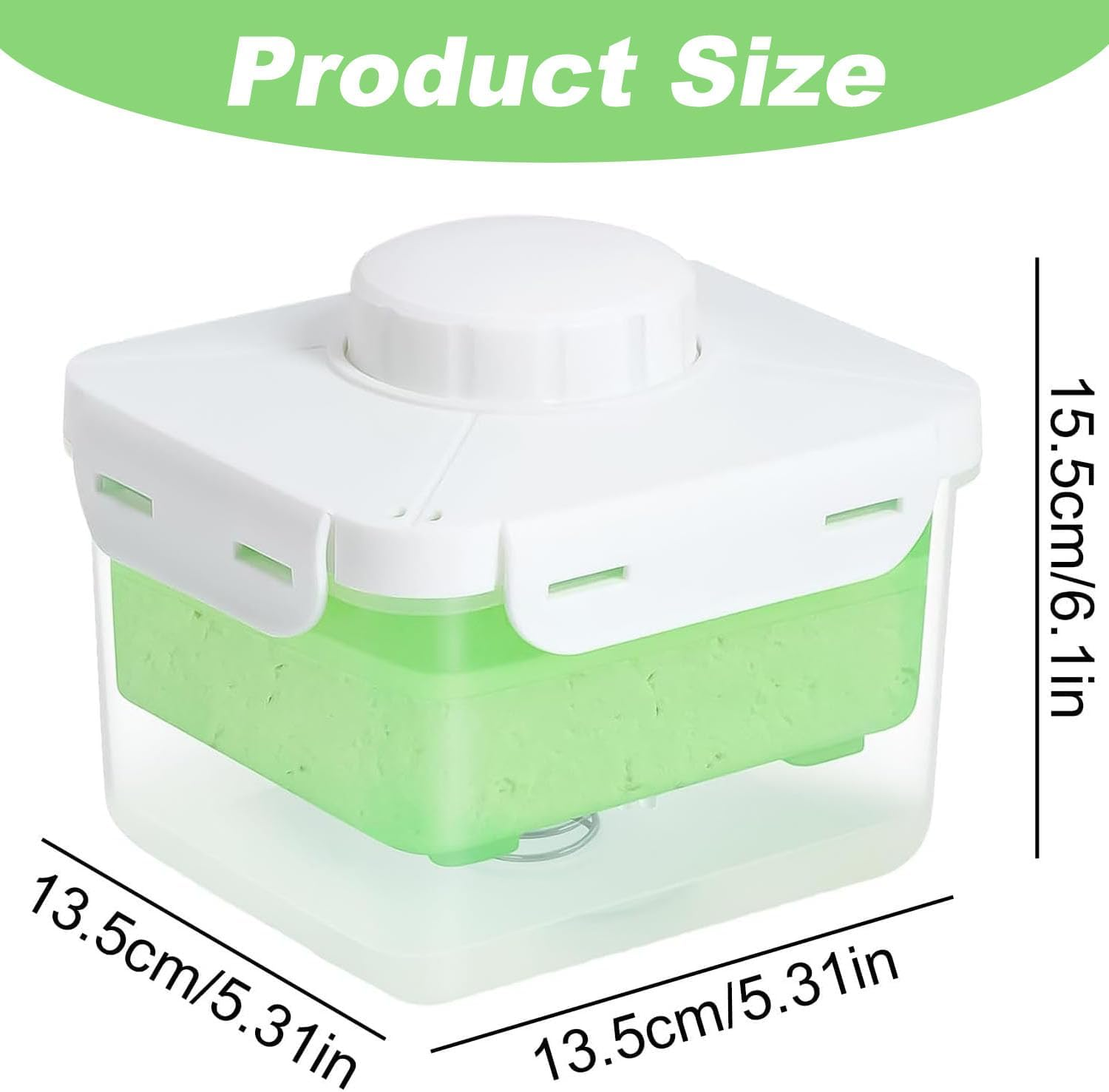 Adjustable Tofu Press, Food Strainer System for All Kinds of Tofu and Cheese with Drainage, Adjustable Knob Easily Remove Water from Tofu,Dishwasher Safe & Bpa-Free,Elevate Your Dishes - Green image number 2