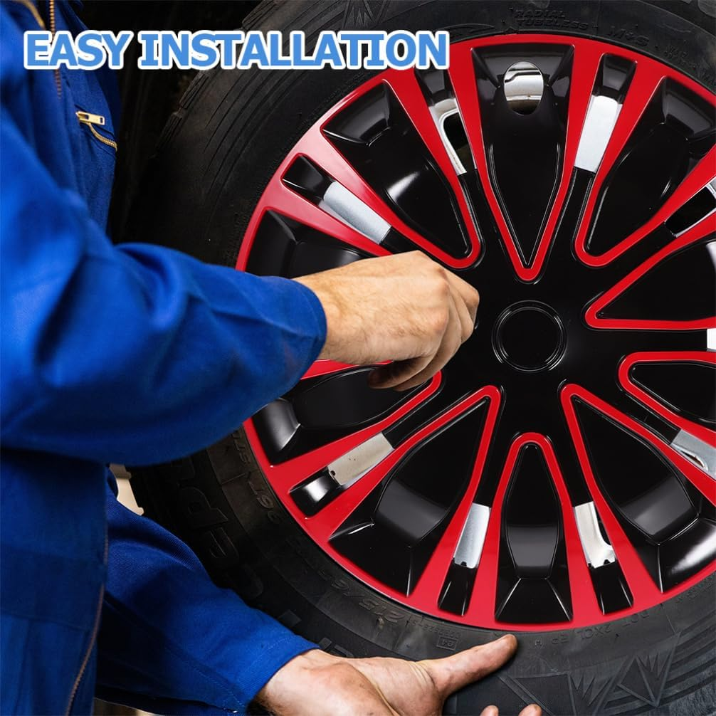 GLEAVI Hubcaps for Cars 16 Inch Rim Covers Automotive Wheel Hub Covers for Car