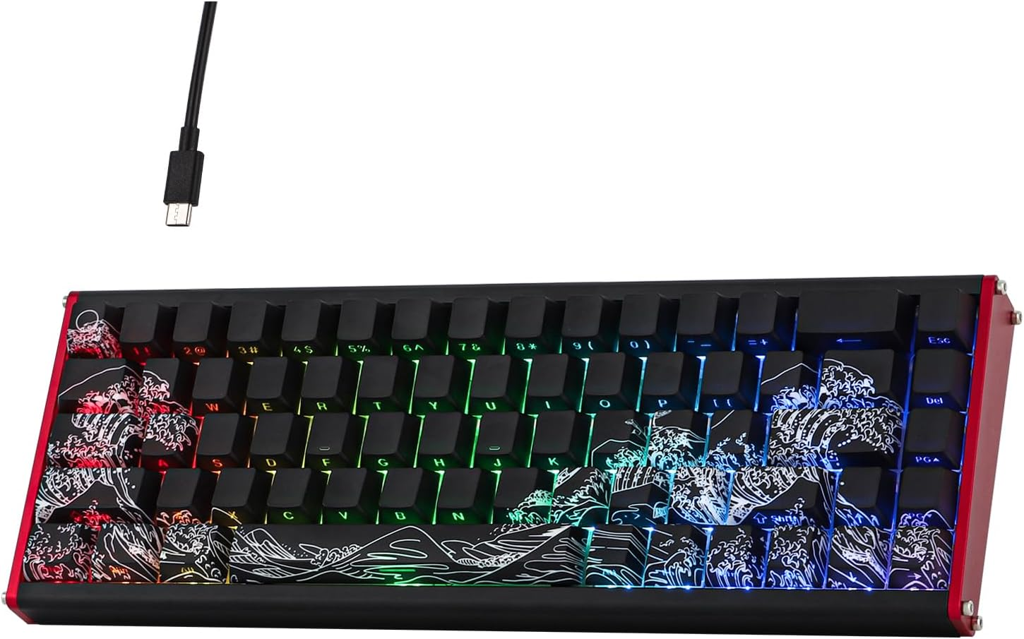 Mechlands AJAZZ ALUX68 HE Aluminum Rapid Trigger Gaming Keyboard with Magnetic Switch, Wired Hall Effect Keyboard with 8K Polling Rate, 0.125Ms Latency, RGB Backlight (White, ALUX68 Plus)