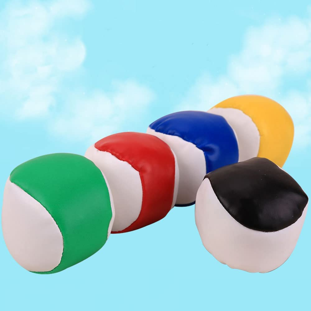 5 Packs Small Sandbag, Leather Sandbag,Throw Sandbag,Game Sandbag Ball,Kindergarten Balls Toys Throw Sandbags,Suitable for Children and Adults.(Yellow, Red, Black, Green, Blue)