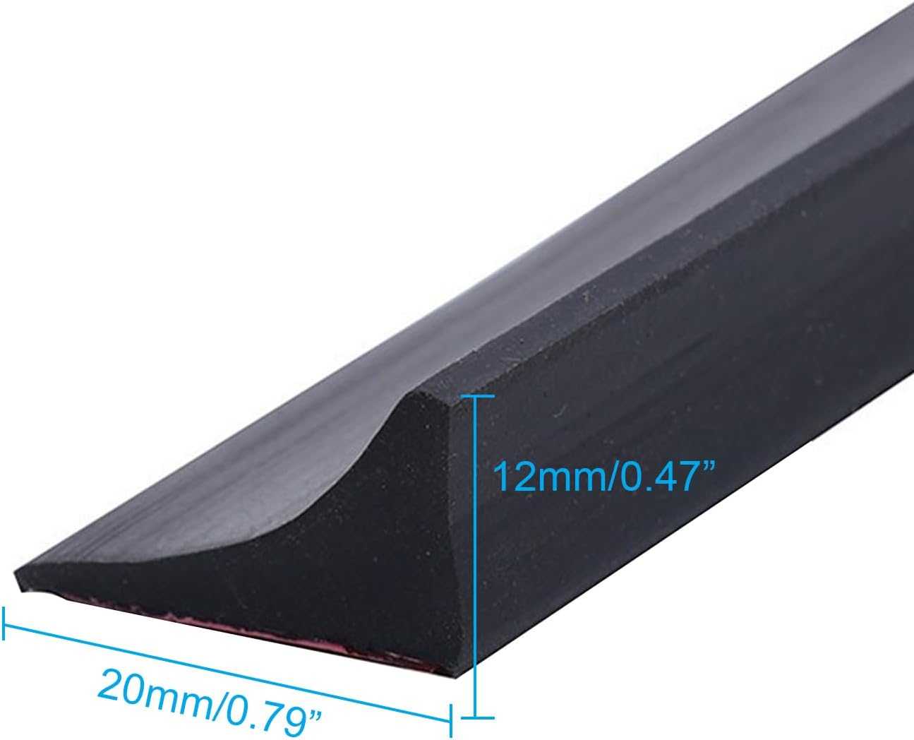 Shower Threshold Water Dam, Flexible Self Adhesive Silicone Sink Cooktop Water Barrier, Waterproof Water Strip Dam for Kitchen, Bathroom (150Cm, Black) image number 6