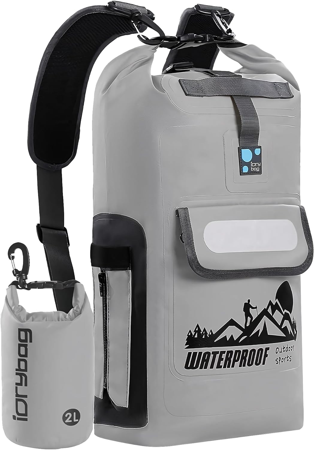 IDRYBAG Dry Bag Backpack Waterproof 20L, Waterproof Backpack Floating Dry Bag，Roll Top Keeps Gear Dry for Kayaking