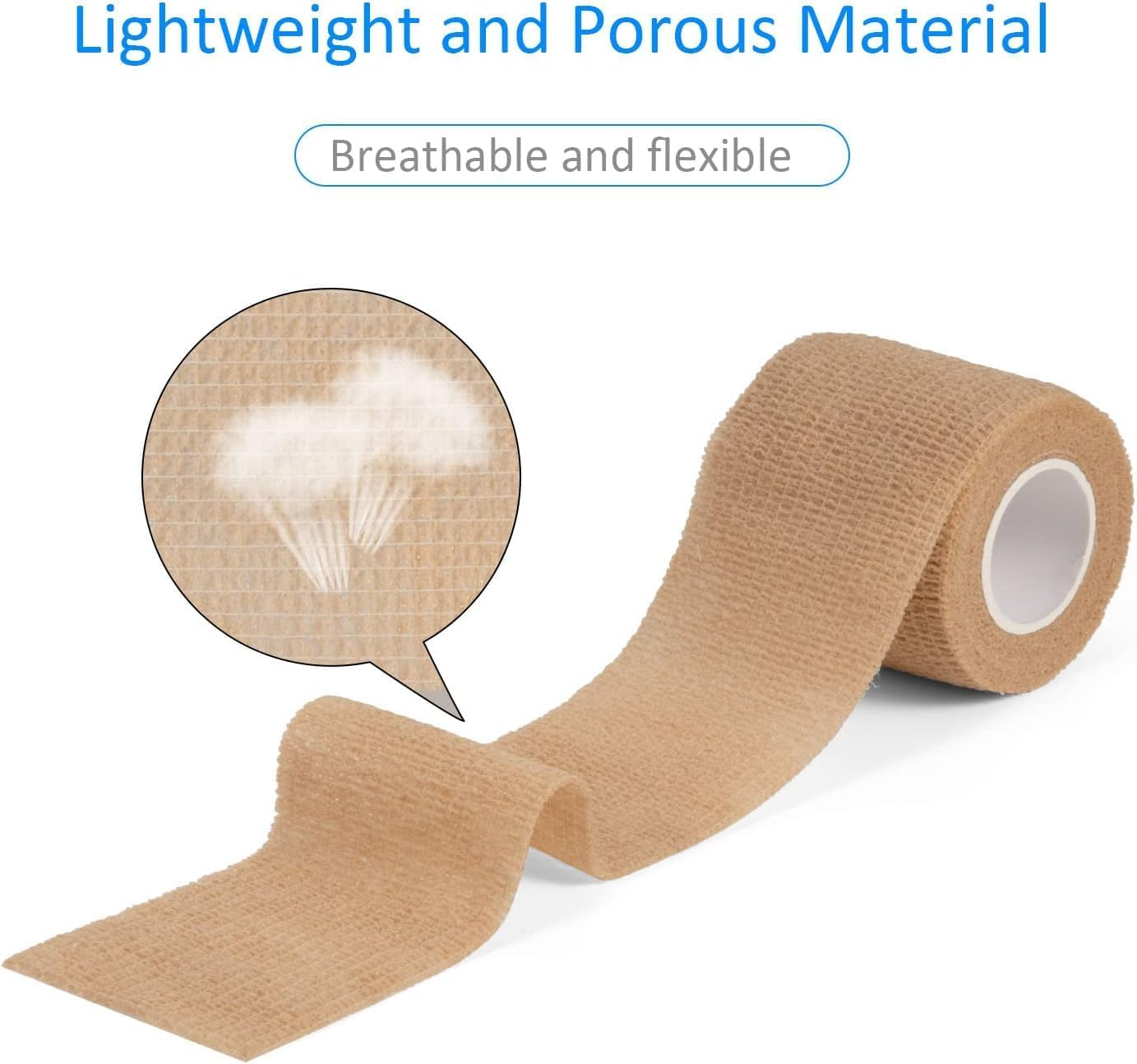 Self Adhesive Wrap Bandage, 8Pcs Self Adhesive Bandage Wrap Cohesive and Breathable Athletic Tape,Elastic Self Adhesive Tape,Self Adherent Cohesive Wrap Bandage,Self Adherent Cohesive Wrap Bandages image number 1