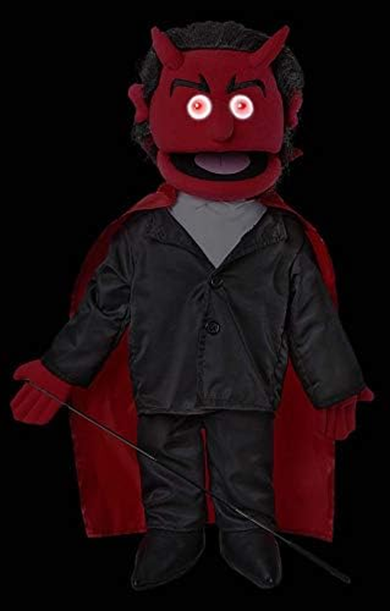 25 Devil W/ Light-Up Eyes Full Body Ventriloquist Style Puppet image number 1