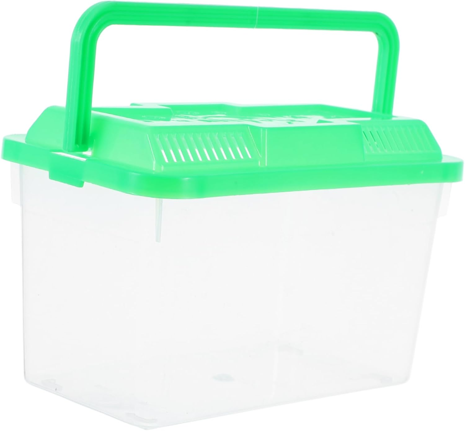 GRIRIW Plastic Fish Tank Portable Aquarium for Turtles Small Fish Tank with Carry Case Pet Box for Travel image number 4