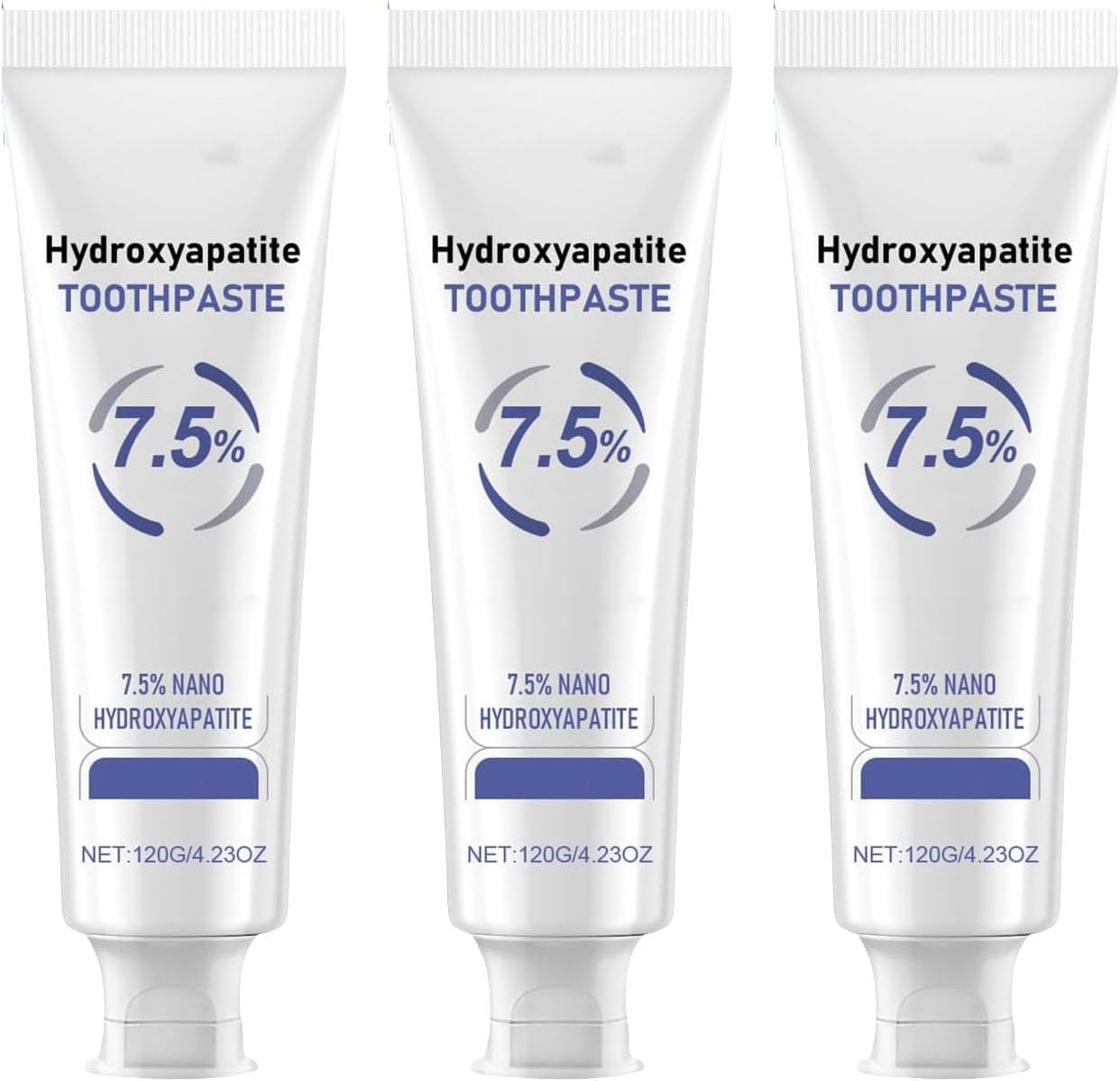 7.5% Hydroxyapatite Toothpaste, Hydroxyapatite Toothpaste Whitening, Nano Toothpastes, Whitening Tooth Repairs Gentle Freshed Breath Daily Used for Oral Health (3PCS)