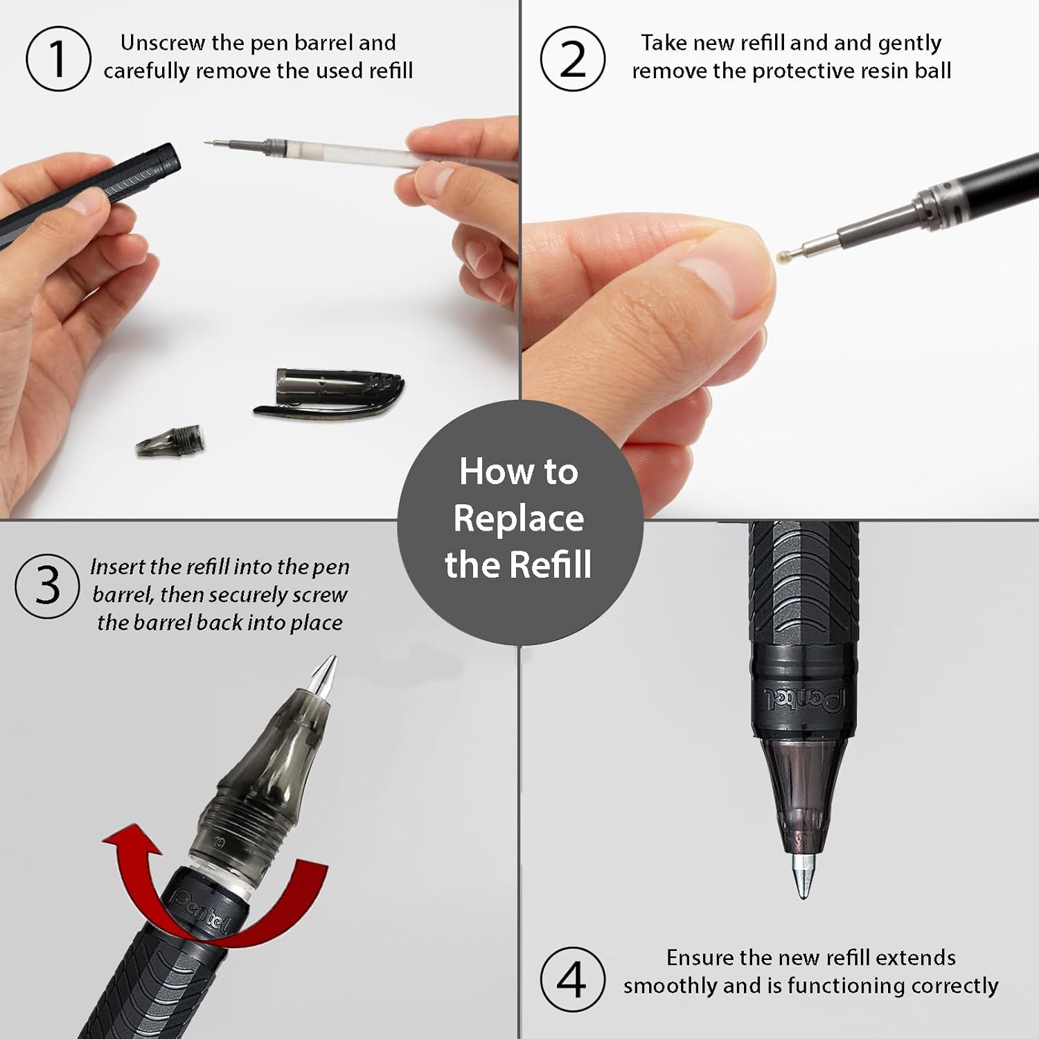 Pentel Energel Liquid Gel Ink 0.7Mm Medium Nib Stick Pen Navy Ink, Box of 12 Pens (BL417-CA) image number 1