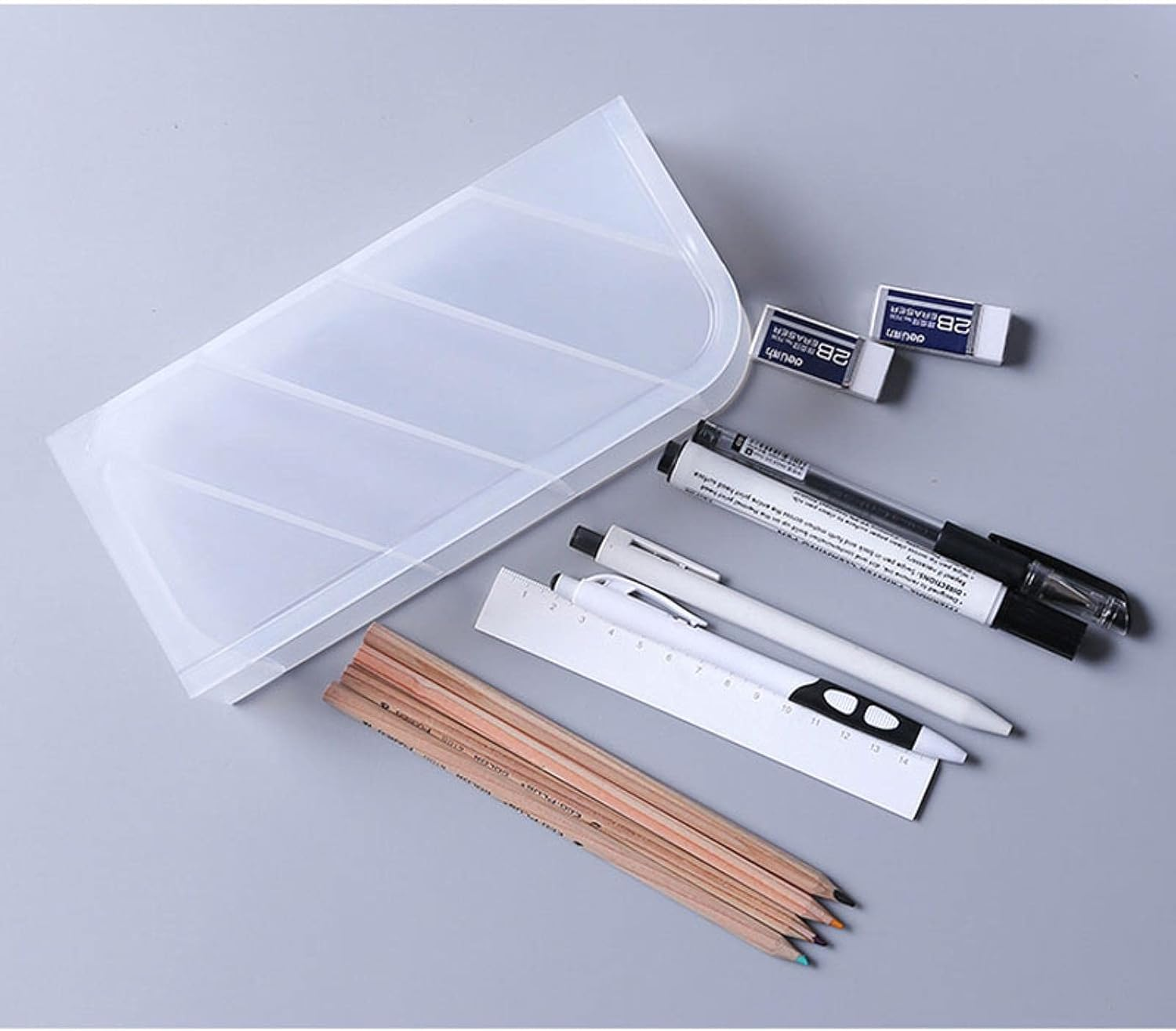 Desk Organizer for Pens Storage Brush Stand Desk Pencil Holder for School Supplies Kawaii Stationery & Office Makeup Storage Box image number 2