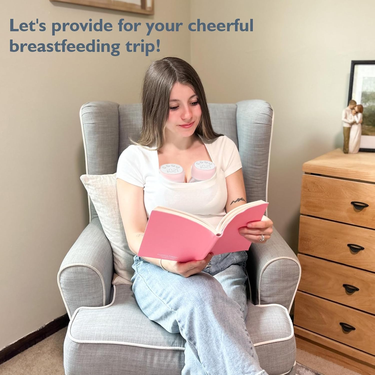 MOMMED Breast Pumps, MY-385 Hands Free with 4 Modes & 12 Levels, Leak-Proof Design, 24 Mm Wearable Breast Pumps, Includes 19 & 21 Mm Flange Inserts, 2 Pack image number 4