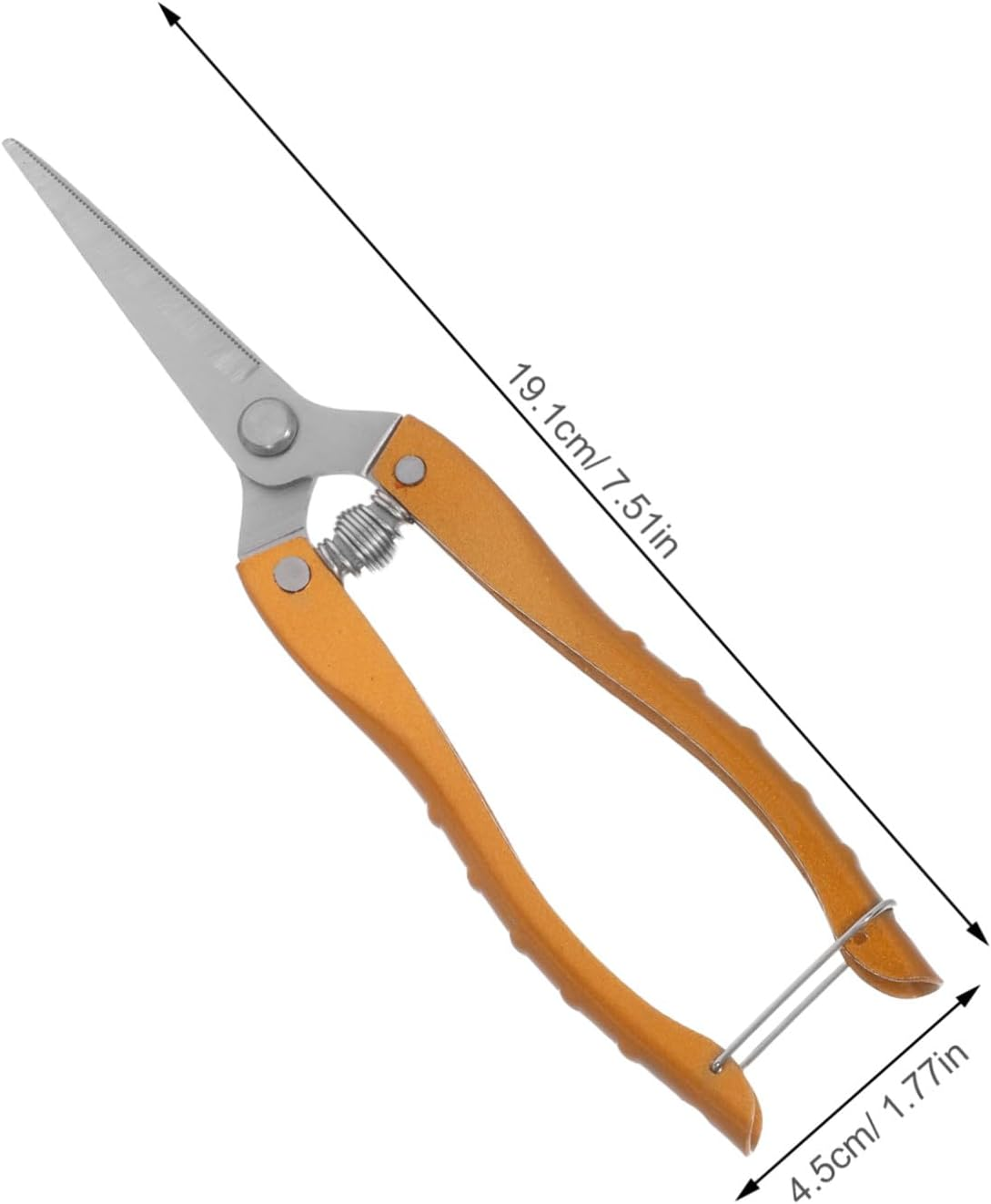 Kisangel 2Pcs Garden Pruning Shears Stainless Steel Plant Cutting Scissors Lightweight Fruit Picking Tool for Home and Outdoor Gardening image number 2